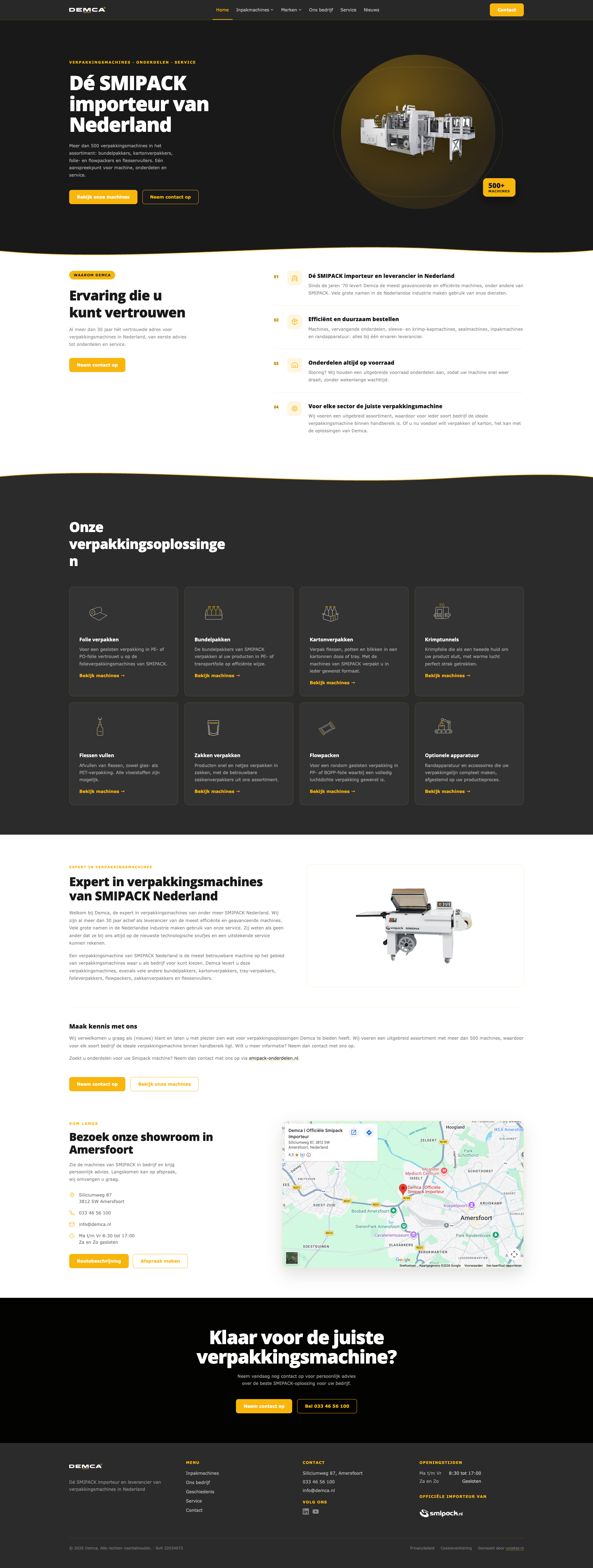 Website van Demca